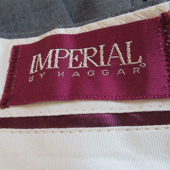 Vintage Imperial by Haggar Mens gray striped suit - Picture 13 of 15